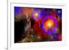 A Colorful Section of Alien Space in Our Galaxy-null-Framed Art Print