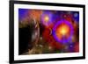 A Colorful Section of Alien Space in Our Galaxy-null-Framed Art Print