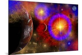 A Colorful Section of Alien Space in Our Galaxy-null-Mounted Art Print