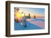 A Colorful Sunset on a Winter Evening-Leonid Ikan-Framed Photographic Print