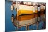 A Colorful Wooden Boat Reflected In The Calm Water Near Marsala, Sicily-Erik Kruthoff-Mounted Photographic Print