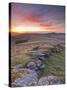 A Colourful Dawn on Chinkwell Tor in Dartmoor National Park, Devon, England, United Kingdom, Europe-Julian Elliott-Stretched Canvas