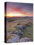 A Colourful Dawn on Chinkwell Tor in Dartmoor National Park, Devon, England, United Kingdom, Europe-Julian Elliott-Stretched Canvas