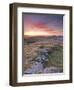 A Colourful Dawn on Chinkwell Tor in Dartmoor National Park, Devon, England, United Kingdom, Europe-Julian Elliott-Framed Photographic Print