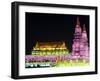 A Colourful Ice Sculpture of Forbidden City's Gate of Heavenly Peace in Beijing, China-Christian Kober-Framed Photographic Print