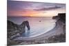 A Colourful Sunset over Durdle Door-Julian Elliott-Mounted Photographic Print