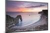 A Colourful Sunset over Durdle Door-Julian Elliott-Mounted Photographic Print