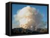 A Column of Smoke Rises from the Angeles National Forest Pines Fire-null-Framed Stretched Canvas