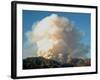 A Column of Smoke Rises from the Angeles National Forest Pines Fire-null-Framed Photographic Print