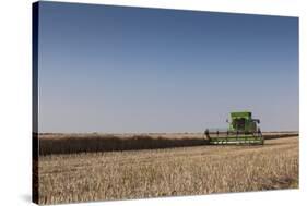 A Combine Harvester Harvests Corn, Maidenhead, Berkshire, England, United Kingdom, Europe-Charlie Harding-Stretched Canvas