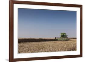 A Combine Harvester Harvests Corn, Maidenhead, Berkshire, England, United Kingdom, Europe-Charlie Harding-Framed Photographic Print