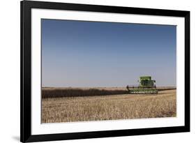 A Combine Harvester Harvests Corn, Maidenhead, Berkshire, England, United Kingdom, Europe-Charlie Harding-Framed Photographic Print