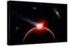 A Comet Hitting an Alien Planet-null-Stretched Canvas