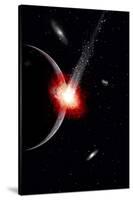 A Comet Hitting an Alien Planet-null-Stretched Canvas