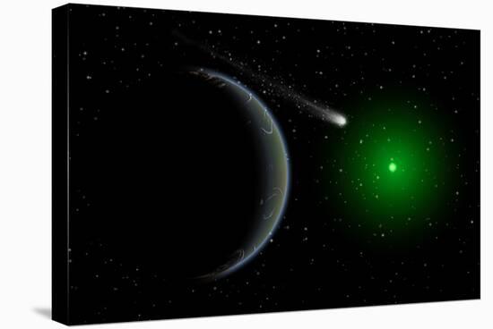 A Comet Passing a Distant Alien World-null-Stretched Canvas