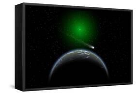 A Comet Passing a Distant Alien World-null-Framed Stretched Canvas