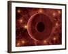 A Comet Passing Through a Nebulous Star Cluster-null-Framed Art Print