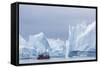 A Commercial Iceberg Tour Amongst Huge Icebergs Calved from the Ilulissat Glacier-Michael-Framed Stretched Canvas