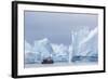 A Commercial Iceberg Tour Amongst Huge Icebergs Calved from the Ilulissat Glacier-Michael-Framed Photographic Print