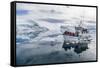 A Commercial Iceberg Tour Amongst Huge Icebergs Calved from the Ilulissat Glacier-Michael-Framed Stretched Canvas