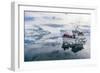 A Commercial Iceberg Tour Amongst Huge Icebergs Calved from the Ilulissat Glacier-Michael-Framed Photographic Print