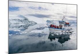 A Commercial Iceberg Tour Amongst Huge Icebergs Calved from the Ilulissat Glacier-Michael-Mounted Photographic Print