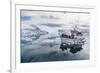 A Commercial Iceberg Tour Amongst Huge Icebergs Calved from the Ilulissat Glacier-Michael-Framed Photographic Print