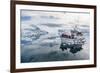 A Commercial Iceberg Tour Amongst Huge Icebergs Calved from the Ilulissat Glacier-Michael-Framed Photographic Print