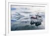 A Commercial Iceberg Tour Amongst Huge Icebergs Calved from the Ilulissat Glacier-Michael-Framed Photographic Print