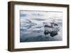 A Commercial Iceberg Tour Amongst Huge Icebergs Calved from the Ilulissat Glacier-Michael-Framed Photographic Print