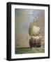 A Commercial Ship of the British East India Company. Oil on Canvas, circa 1720, by Peter Monamy (16-Peter Monamy-Framed Giclee Print