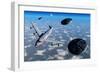 A Commerical Flight Boeing 747 Being Stalked by Ufo'S-null-Framed Premium Giclee Print