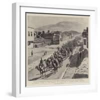 A Common Scene in the Streets of Erzeroum, a Passing Camel Caravan-Frank Dadd-Framed Giclee Print