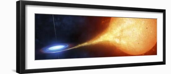 A Compact Object, or a Black Hole, Is Seen Ripping Off Gas from Its' Sun-Like Companion-Stocktrek Images-Framed Premium Photographic Print