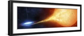 A Compact Object, or a Black Hole, Is Seen Ripping Off Gas from Its' Sun-Like Companion-Stocktrek Images-Framed Photographic Print