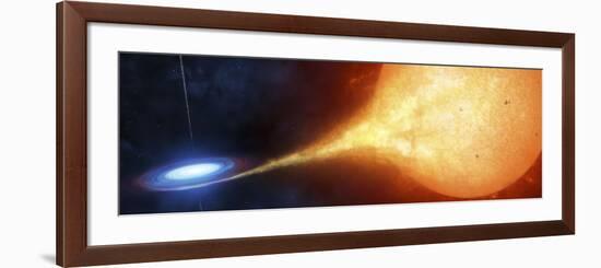 A Compact Object, or a Black Hole, Is Seen Ripping Off Gas from Its' Sun-Like Companion-Stocktrek Images-Framed Photographic Print