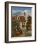 A Company in the Courtyard Behind a House, 1663-1665-Pieter de Hooch-Framed Giclee Print