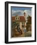 A Company in the Courtyard Behind a House, 1663-1665-Pieter de Hooch-Framed Giclee Print