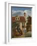 A Company in the Courtyard Behind a House, 1663-1665-Pieter de Hooch-Framed Giclee Print