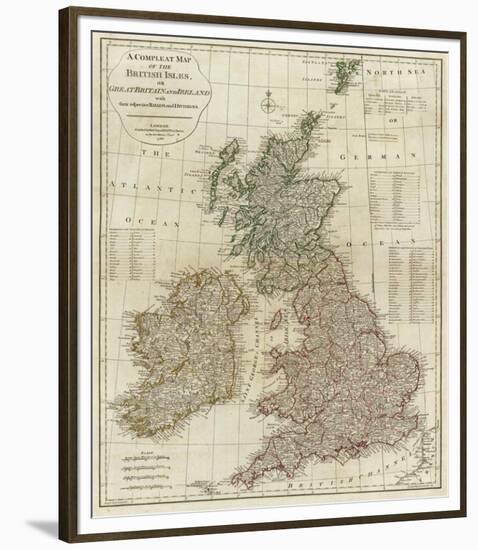 A Complete Map of the British Isles, c.1788-Thomas Kitchin-Framed Art Print