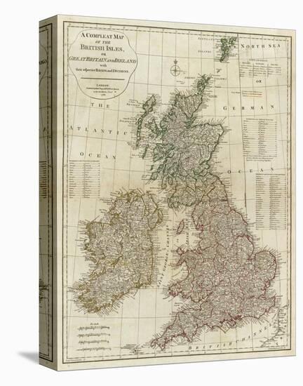 A Complete Map of the British Isles, c.1788-Thomas Kitchin-Stretched Canvas