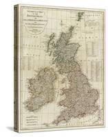 A Complete Map of the British Isles, c.1788-Thomas Kitchin-Stretched Canvas