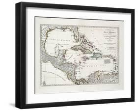 A Complete Map of the West Indies Containing the Coasts of Florida, Louisiana, New Spain and Terra-Samuel Dunn-Framed Giclee Print