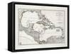A Complete Map of the West Indies Containing the Coasts of Florida, Louisiana, New Spain and Terra-Samuel Dunn-Framed Stretched Canvas