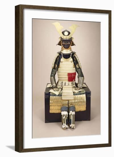 A Composite Japanese Armour Suit with a Saotome Helmet-null-Framed Giclee Print