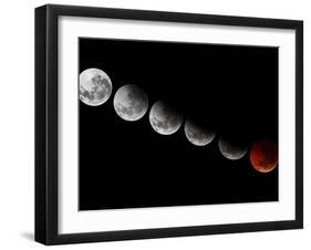 A Composite Showing Different Stages of the 2010 Solstice Total Moon Eclipse-Stocktrek Images-Framed Photographic Print