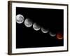 A Composite Showing Different Stages of the 2010 Solstice Total Moon Eclipse-Stocktrek Images-Framed Photographic Print