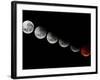 A Composite Showing Different Stages of the 2010 Solstice Total Moon Eclipse-Stocktrek Images-Framed Photographic Print