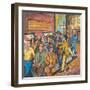 A `Con Man' Selling Toy Wrist Watches for Real Ones on a Seattle Street-Ronald Ginther-Framed Giclee Print