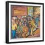 A `Con Man' Selling Toy Wrist Watches for Real Ones on a Seattle Street-Ronald Ginther-Framed Giclee Print